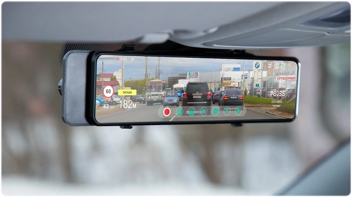 Onlooker S6 с GPS - зеркало-видеорегистратор