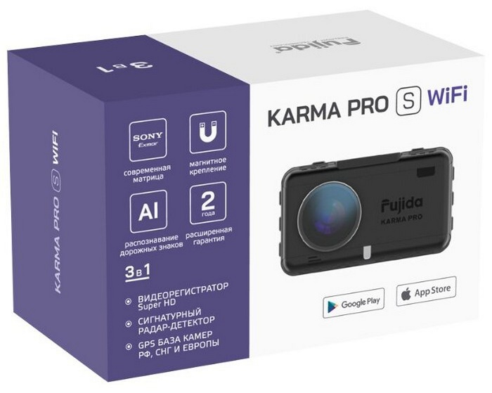 Fujida Karma Pro S WiFi - видеорегистратор с радар-детектором
